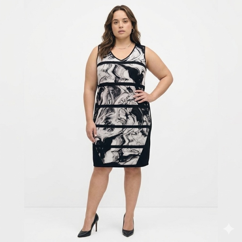 Pennington’s Black & Grey Scoop Neck Dress Size 4x